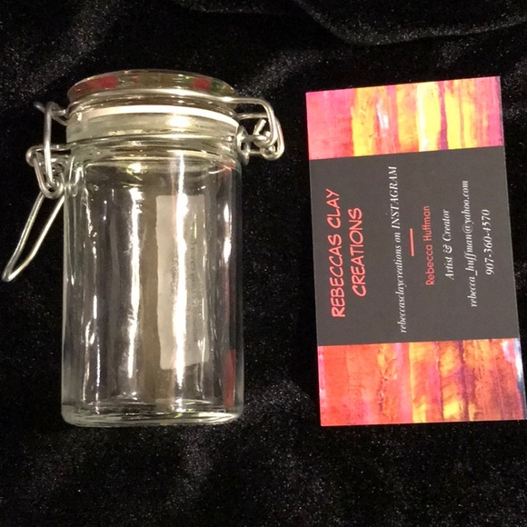 Polymer Clay Topped Stash Jar - Picture 3 of 4